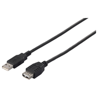 BUFFALO USB2.0延長ケーブル (A to A) 3m ブラック (BSUAA230BK)画像