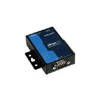 MOXA 1ポート デバイス サーバ 10/100Mイーサ RS-232C DB9オス 15KV ESD 9-30VDC 電源アダプタ付 動作温度:-40〜75℃ (NPORT 5110-T)画像