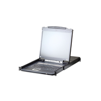 16ポート PS/2-USB VGA 17インチLCD IP-KVMドロワ(ロングレール)画像