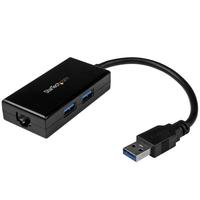 USB 3.0接続ギガビットLANアダプタ USBハブ内蔵 USB31000S2H画像