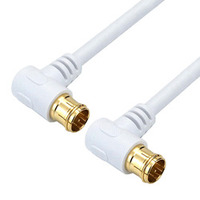 ホーリック アンテナケーブル 10m ホワイト 両側L字差込式コネクタ AC100-639WH (AC100-639WH)画像