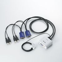 ELECOM USB対応ケーブル一体型切替器 KVM-KUSN (KVM-KUSN)画像