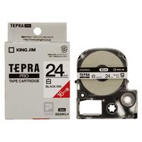 KING JIM PROテープ白ラベル/黒文字(ロング) (SS24KL)画像