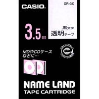 CASIO ネームランド/透明テープ/黒文字/3.5mm×8m XR-3X (XR-3X)画像