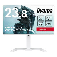 IIYAMA 液晶ディスプレイ 23.8型/1920×1080/HDMI、DisplayPort/ホワイト/スピーカーあり/IPS方式/昇降/回転/角度調整/3年保証 (GB2471HSU-W1)画像