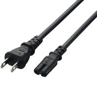 ELECOM ACアダプタ用ACケーブル ストレートタイプ/2P/2.0m ブラック (T-PCM220S)画像