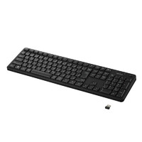 BUFFALO BSKBW340BK 無線2.4GHz静音設計フルキーボード日本語配列ブラック (BSKBW340BK)画像