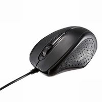 BUFFALO BSMRU21BKZ 有線IR LEDマウス 3ボタン 簡易パッケージ ブラック (BSMRU21BKZ)画像