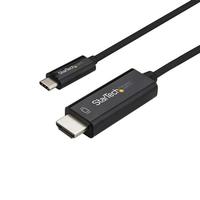 StarTech 2m USB-C – HDMIケーブル 4K/60Hz ブラック USB Type-C コンピュータモニタケーブル (CDP2HD2MBNL)画像