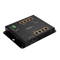 StarTech 8ポートPoE+給電機能付きギガビットイーサネット対応マネージスイッチ 2ポートSFP搭載 ウォールマウント対応 GbE対応スイッチングハブ (IES101GP2SFW)画像