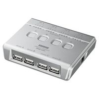 サンワサプライ USB2.0ハブ付手動切替器(4回路) SW-US44HN (SW-US44HN)画像