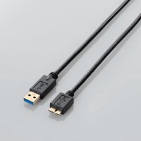 ELECOM USB3.0ケーブル(A-microB)/1.0m/ブラック (USB3-AMB10BK/RS)画像