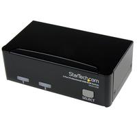 StarTech 2ポートKVMスイッチ VGAモニター対応/USB接続 PCパソコン2台用CPU切替器 USB/VGAケーブル付属 (SV231USB)画像