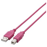 ELECOM USB2.0ケーブル/A-Bタイプ/ノーマル/3m/ピンク (U2C-BN30PN)画像