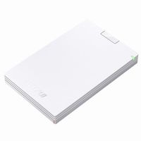 BUFFALO HD-PGAC1U3-WA USB3.2(Gen1)対応ポータブルHDD Type-Cケーブル付 (HD-PGAC1U3-WA)画像