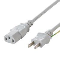 サンワサプライ 電源コード 2m グレー KB-D3315A (KB-D3315A)画像