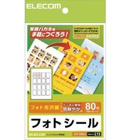 ELECOM フォトシール(ハガキ用)16面×5 EDT-PSK16 (EDT-PSK16)画像