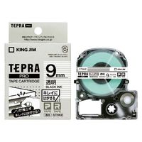 KING JIM PROテープカートリッジ キレイにはがせる 透明/黒文字 9mm幅 ST9KE (ST9KE)画像