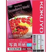 KJ-J14A4-100 IJP用写真用紙 セミ光沢紙 A4 100枚画像