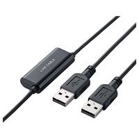 ELECOM USB2.0/1.1対応 リンクケーブル/ブラック/1.2m (UC-TV3BK)画像
