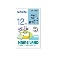 CASIO カシオ ネームランドテープ(12mm/青に黒字のアイロン布テープ/3.5m) (XR-12VBU)画像