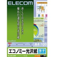 ELECOM インクジェットプリンタ用紙 薄手 光沢紙 A4サイズ 100枚入り (EJK-GUA4100)画像