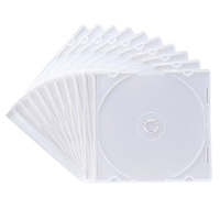 サンワサプライ DVD・CDケース(1枚収納)(マットホワイト) 10枚セット (FCD-PU10MW)画像