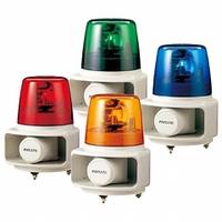 PATLITE ホーンスピーカ一体型電子音回転灯 音色Aタイプ DC24V 黄 φ162 (RT-24A-Y)画像