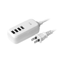 カシムラ AC-023 ACUSB-4A-4.8A 1.2m リバーシブル 自動識別 WH (AC-023)画像